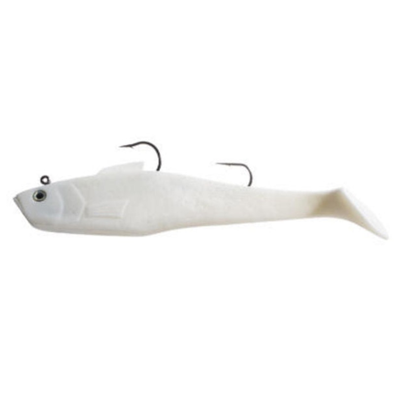 Tsunami Soft Bait Swim Shad Double Hook Opaque White