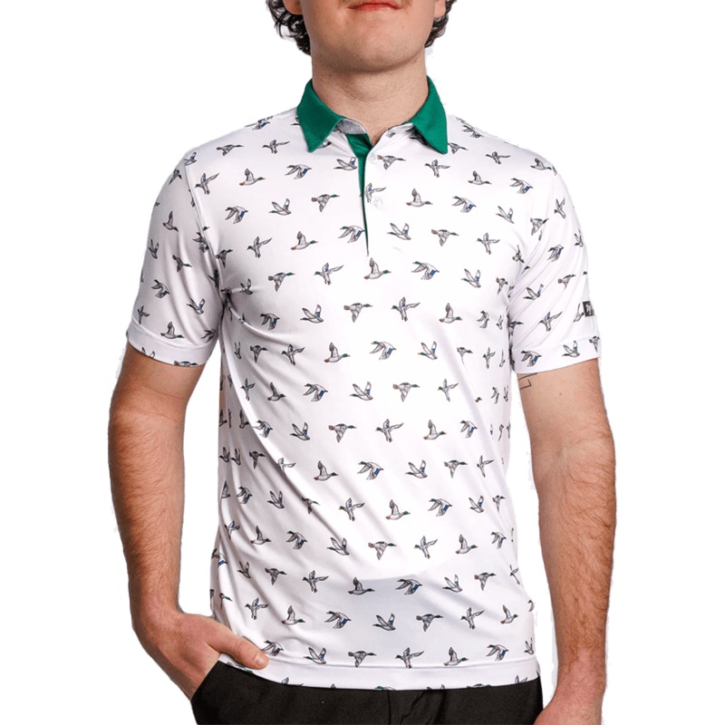 WAGGLE DECOY CLASSIC POLO WHITE MD