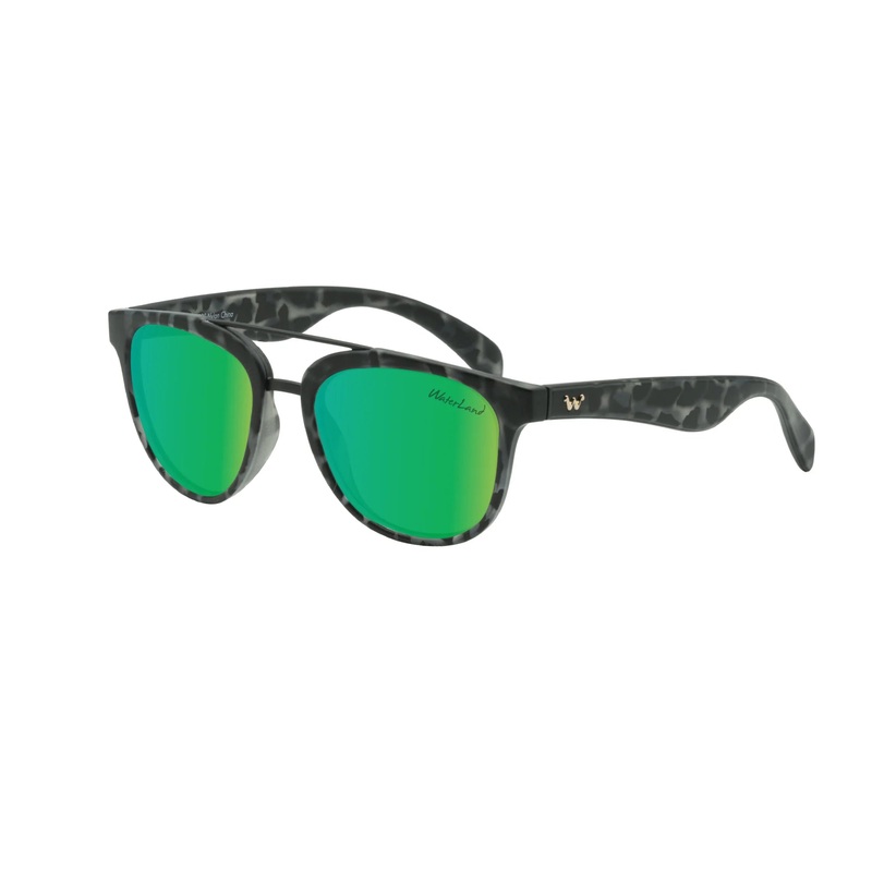 WATERLAND JEUNE POLARIZED LADIES SUNGLASSES Black Tortoise – Green Mirror