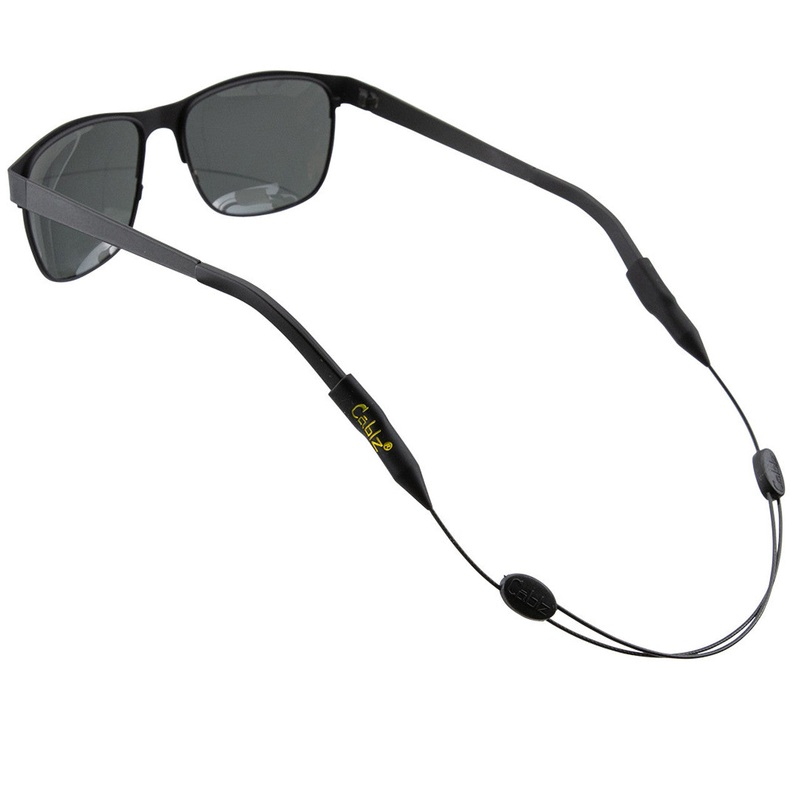 Cablz Zipz Adjustable Eyewear Retainer, 14″, Black Stainless Steel