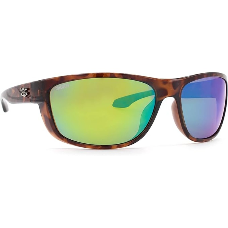 Calcutta Permit Polarized Sunglasses Tortoise/Green Mirror