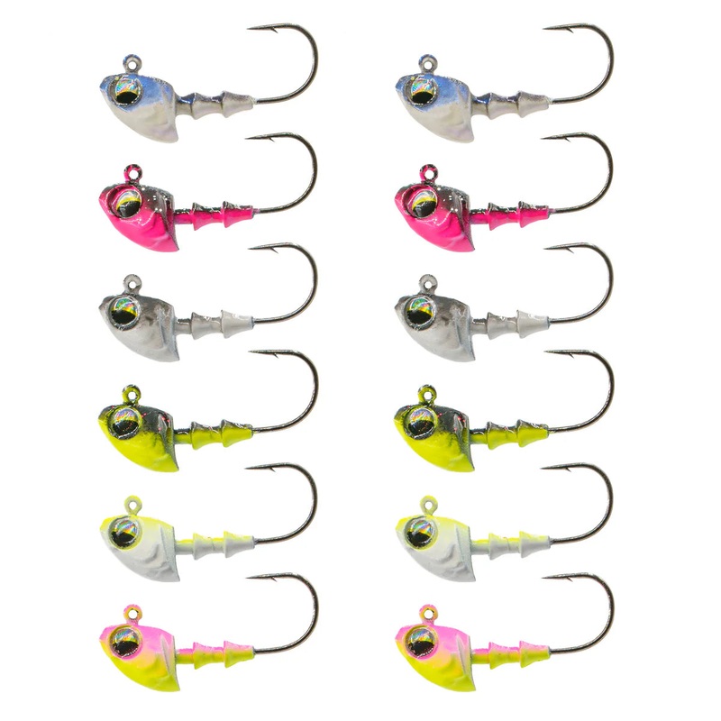 6TH SENSE CRAPPIE JIG HEADS – BULK PACK Multi 1/8 oz – #4 hook