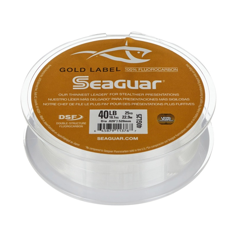 Seaguar Gold Label 100% Fluorocarbon Leader Line 25yd 4lb