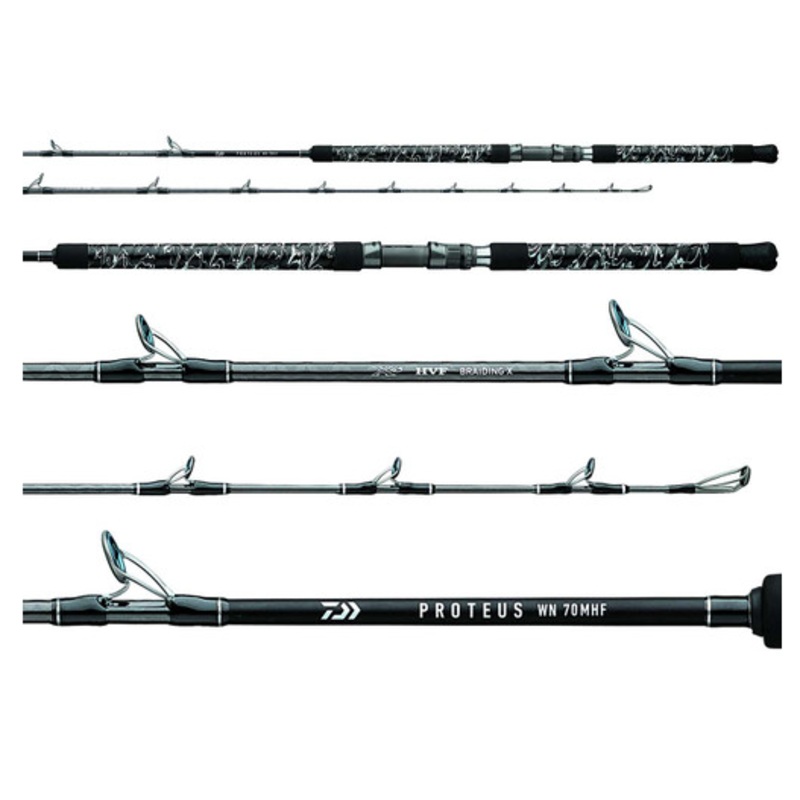 Daiwa PRWNC74XXHF Proteus WN Boat Rods, 7’4″ XX Heavy Action, Fast