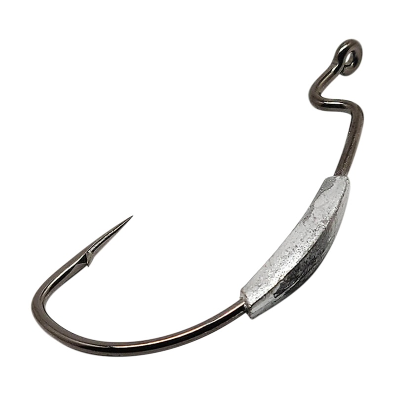 Superline EWG Weighted Worm Hooks – Black 3/0 – 1/16oz