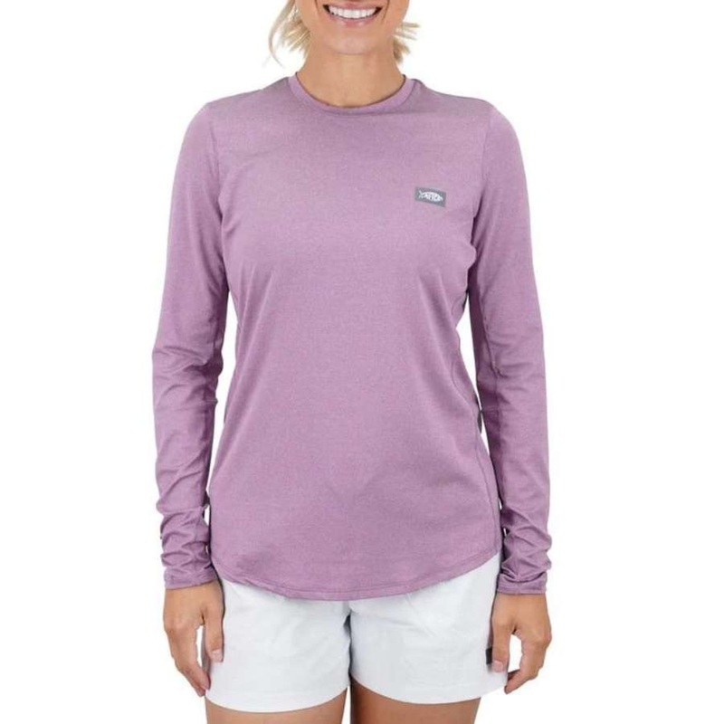 AFTCO AIR O-MESH HOOD L/S PERFORMANCE AIRY BLUE HEATHER XS
