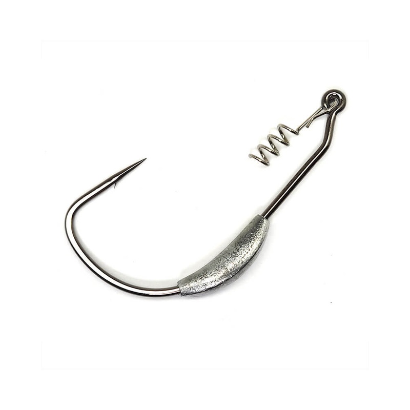 Gamakatsu Superline Weighted Worm Hooks W/Spring Lock 5/0-1/4