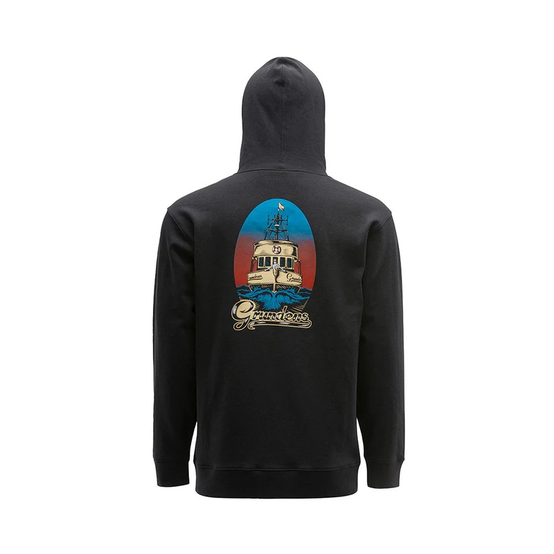 Grundens M’s Grit Full Zip Hoodie Solid Black S