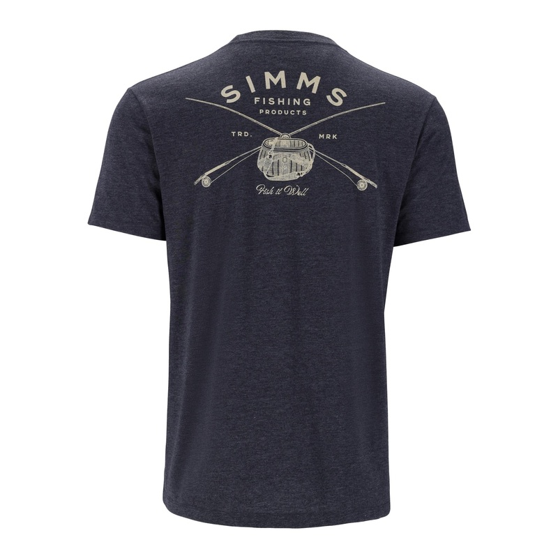 Simms Classic Tackle T-Shirt Navy Heather S