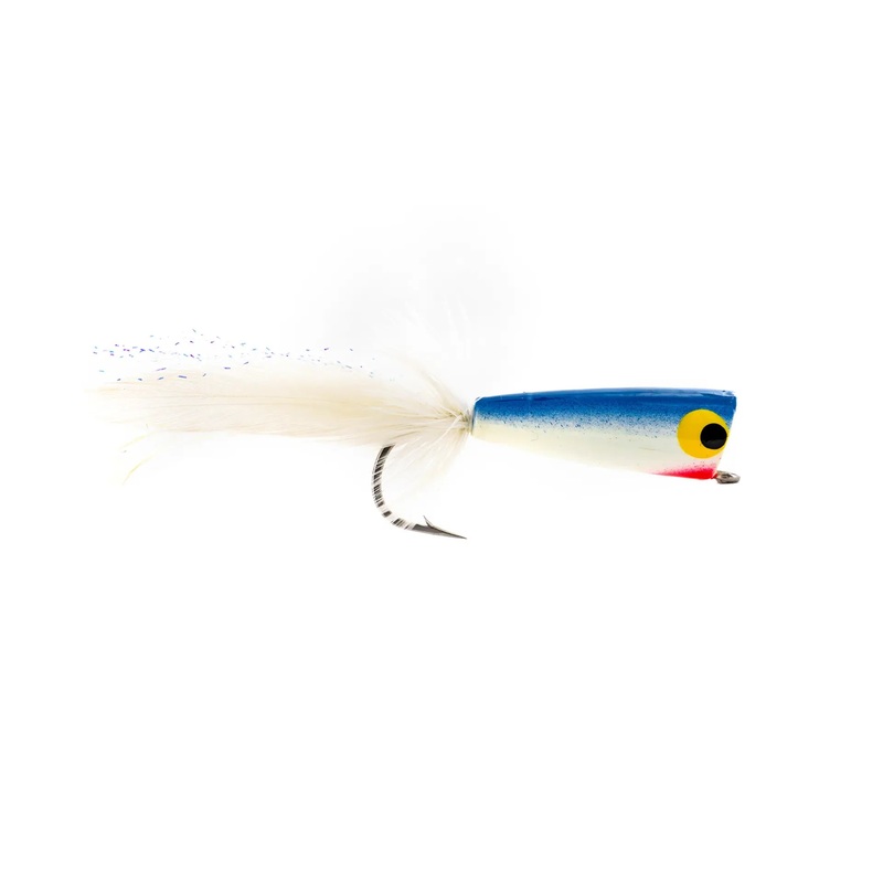 Umpqua Saltwater Popper – Blue/White (3-Pack) 2/0 Blue/White