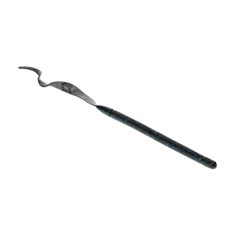 Zeus Ribbon Tail Worm – 7 Pack Black & Blue 7.5″