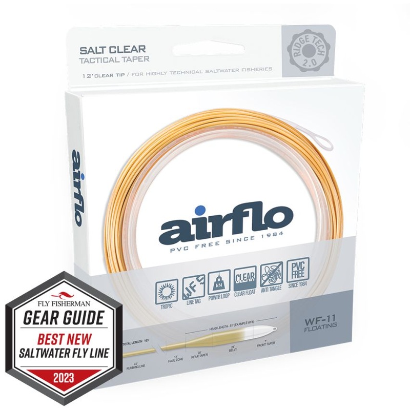 Airflo FLATS TACTICAL RIDGE 2.0 – 12FT CLEAR TIP WF6 CLEAR/TAN