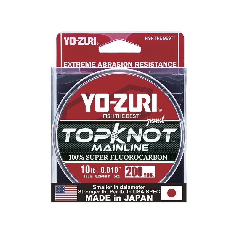 Yo-Zuri TopKnot Mainline Natural Clear Fluorocarbon Fishing Line 200 Yards 6 pound