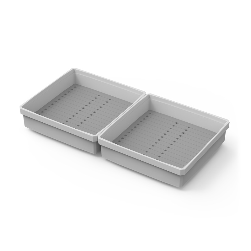2 Customizable 2x2T (Thin) Bins – with Slotted Foam