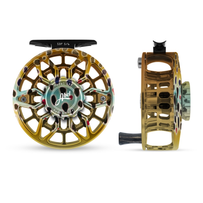Abel SDF Fly Reel Ported – Native Brown – 5/6 WT with Ebony Handle 5/6 wt