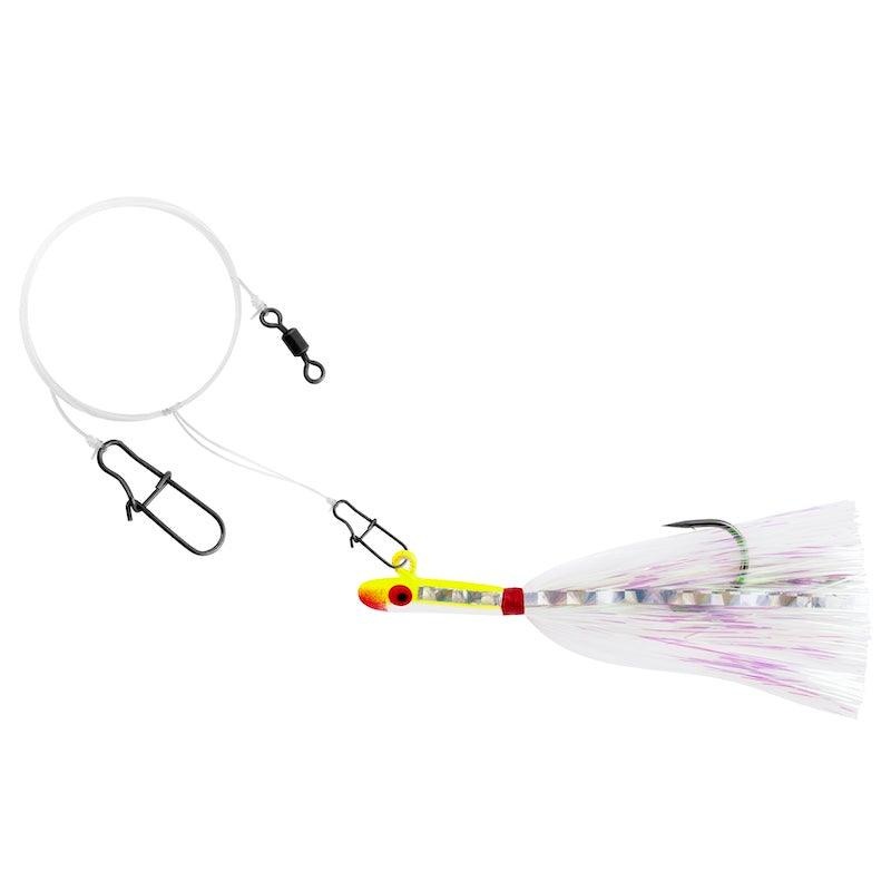 Tsunami Hi-Lo Glass Minnow Rigs Chartreuse/White