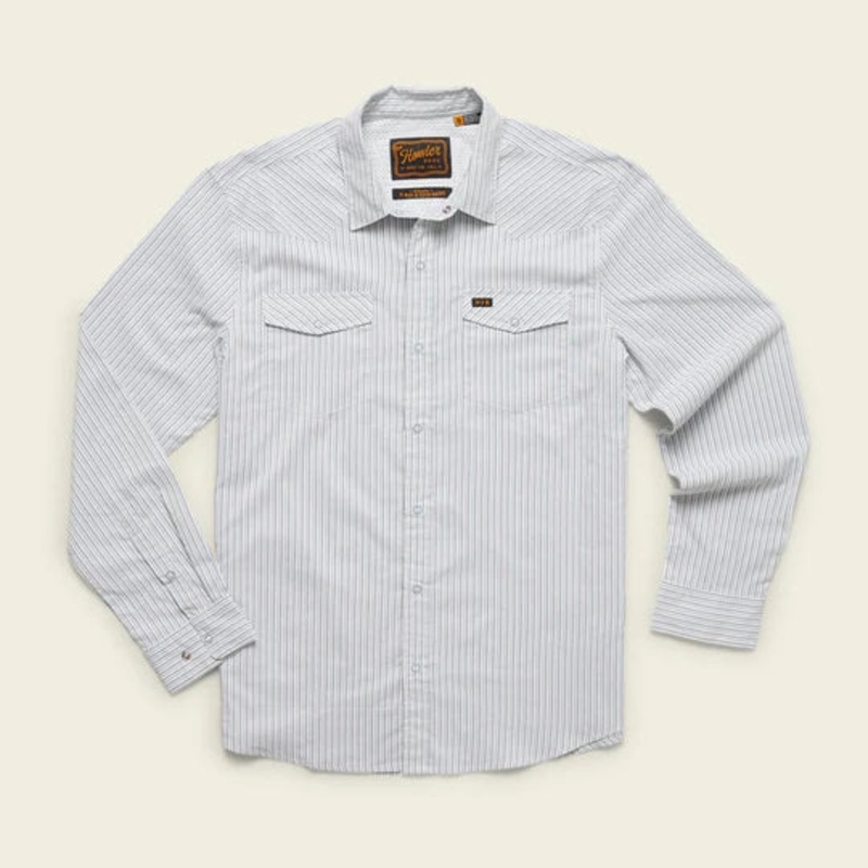 Howler Bro’s – H Bar B Tech Longsleeve Gambler Stripe : Off White M