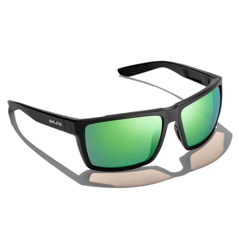 Bajio Stiltsville Sunglasses Black Matte/Green Mirror Glass
