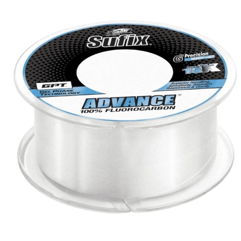 Sufix Advance Fluorocarbon Fishing Line, 20lb Test, 200 Yd Spool
