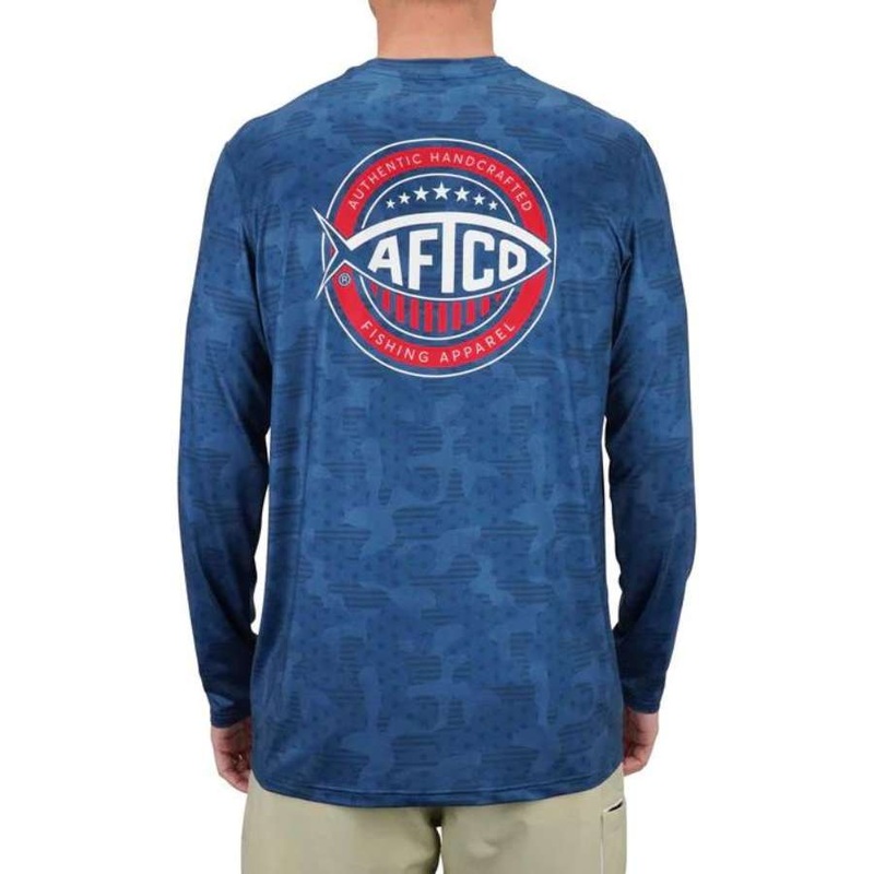 AFTCO TRIBUTE L/S PERFORMANCE TITAN USA CAMO S