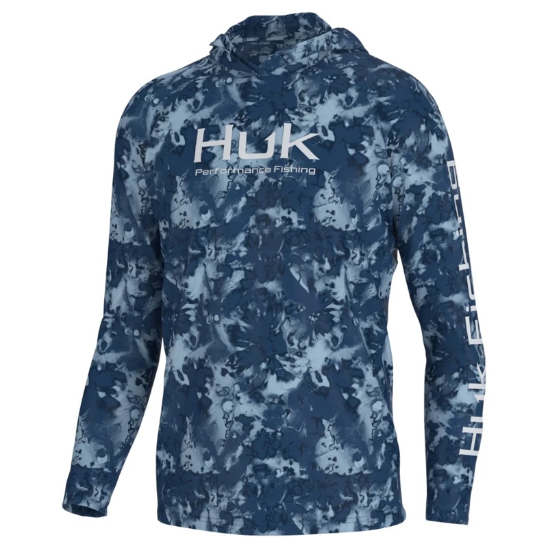 HUK PURSUIT FIN FLATS HOODIE Set Sail Medium