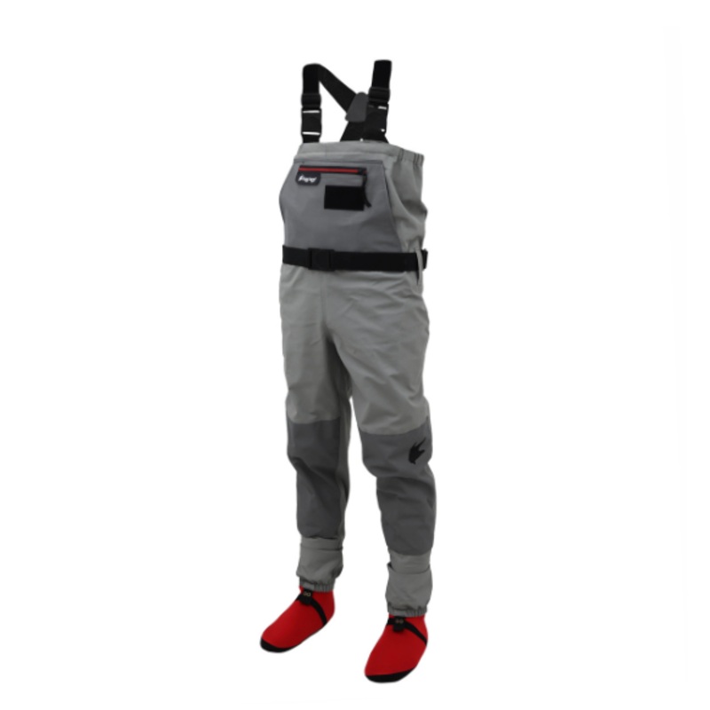 Frogg Toggs Youth Hellbender Pro Stockingfoot Chest Wader – Gray – Size LG