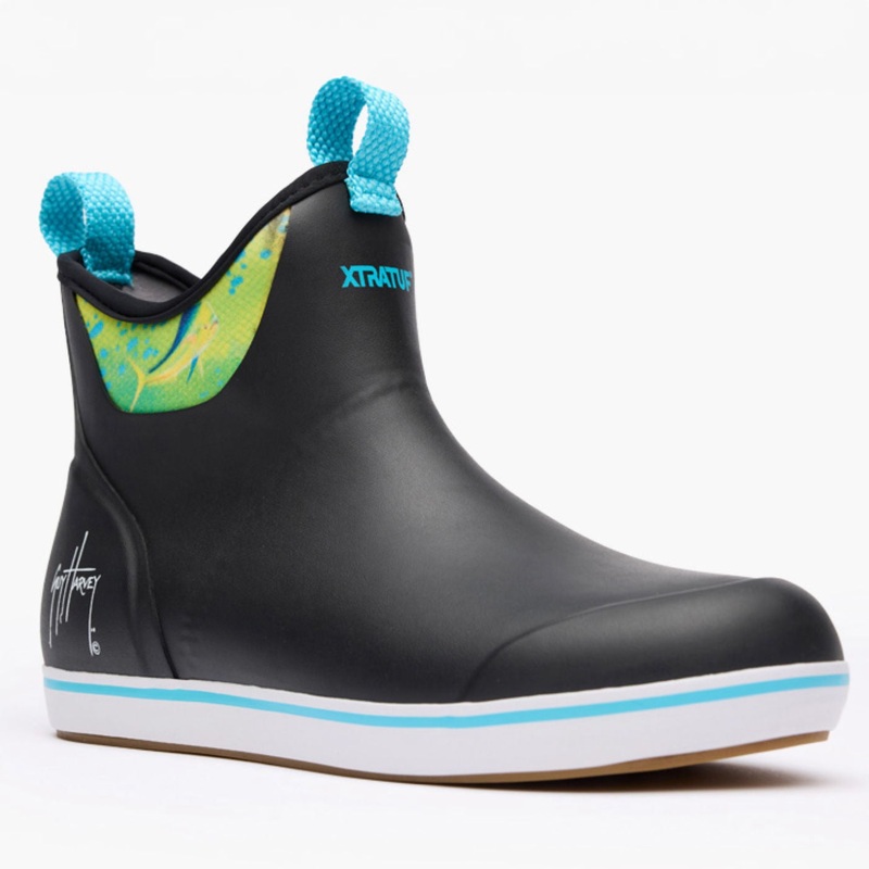 Xtratuf Men’s 6″ Ankle Deck Boots Guy Harvey Black Mahi Black Mahi 9