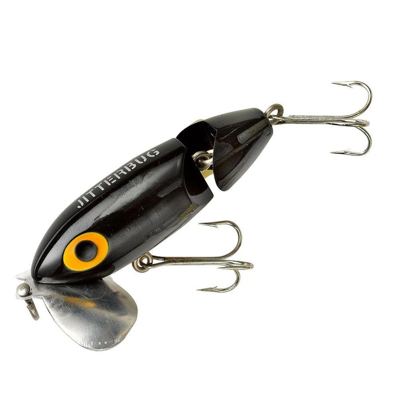 Arbogast Jointed Jitterbug Wakebaits Length: 2 1/2″ – Weight: 3/8oz Black