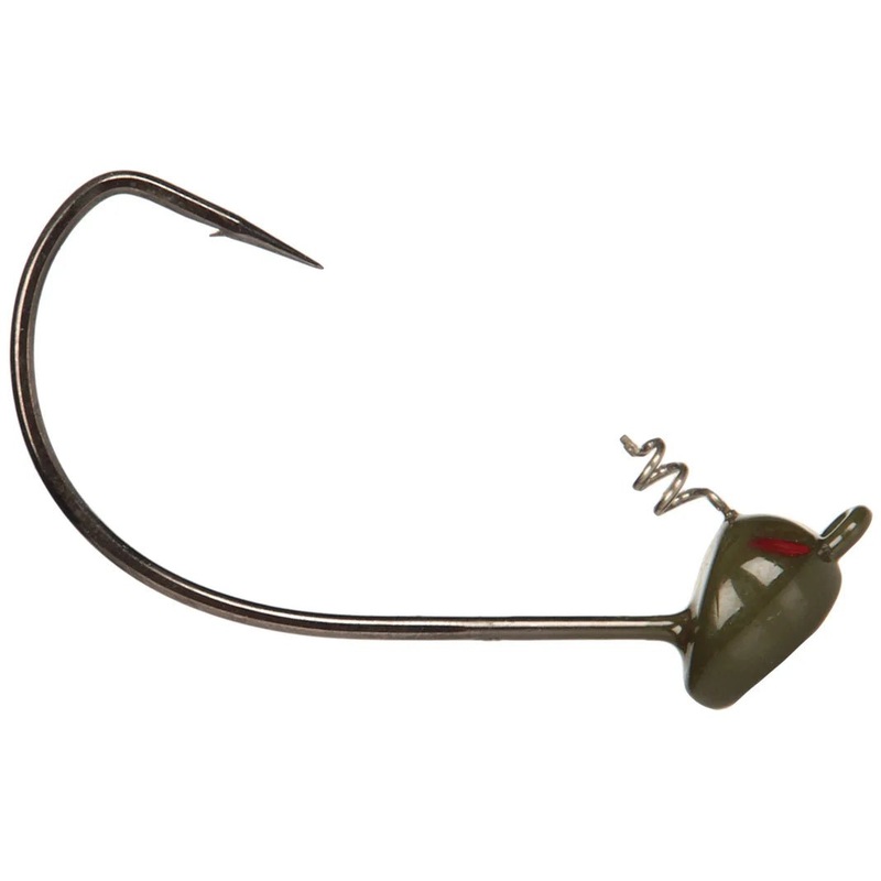 Yum Pumpkin Head Stand up Jig Head 3/16oz  3/0 hook Black