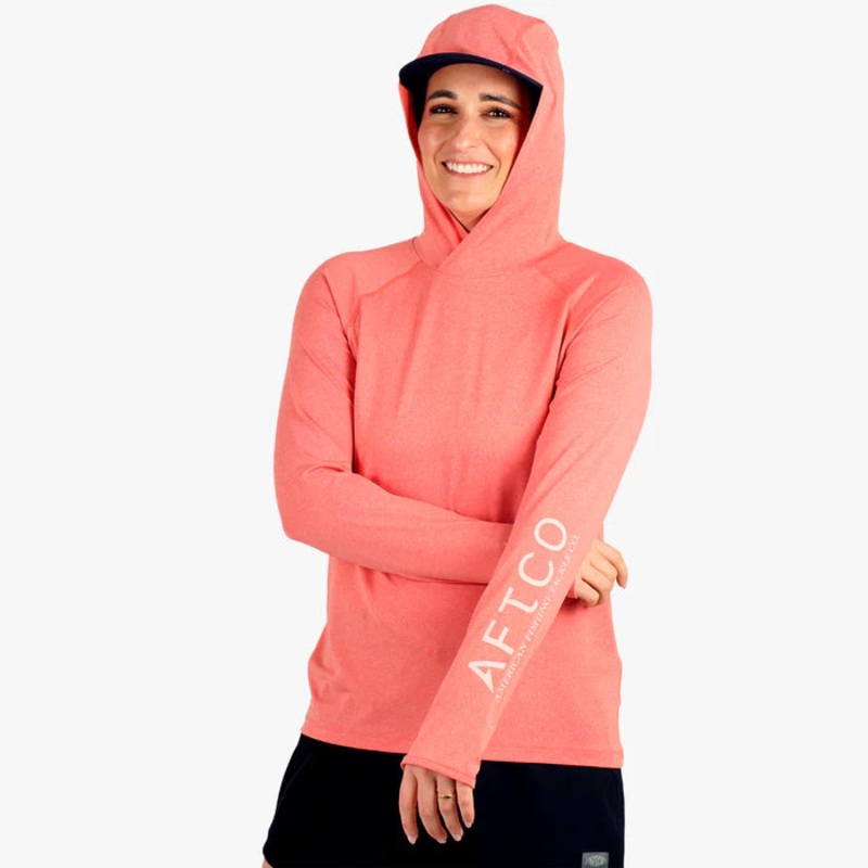 AFTCO WOMEN’S SAMURAI 2.0 SUN PROTECTION HOODIE Dusk Heather Small