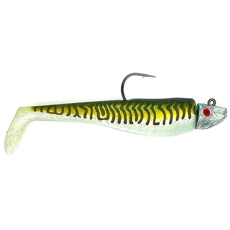 Al Gag’s Lures Whip-It Fish Rigged, (1 Head/2 Tails), Super Mack 6″ – 2oz