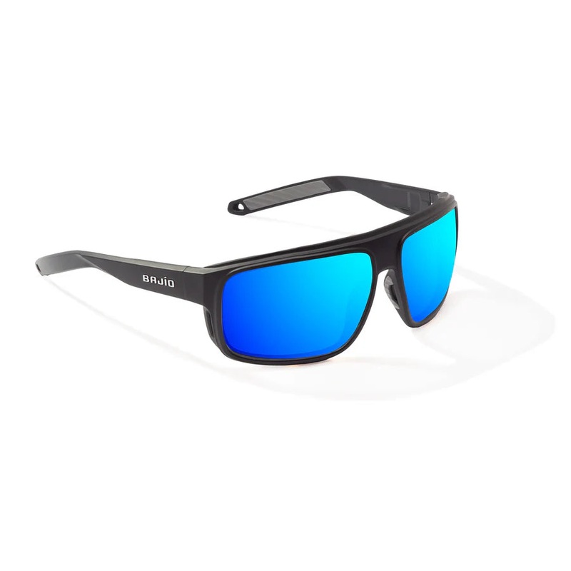 Bajio – Greenland – READERS +2.50 – Sunglasses Black Matte Blue Mirror +2.50 / Large Fit