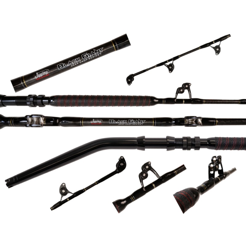 Jigging World JW-BGDD-66B BLACK GIANT DEEP DROP TROLLING 6’9″ 100-200LB BENT ALPS #4