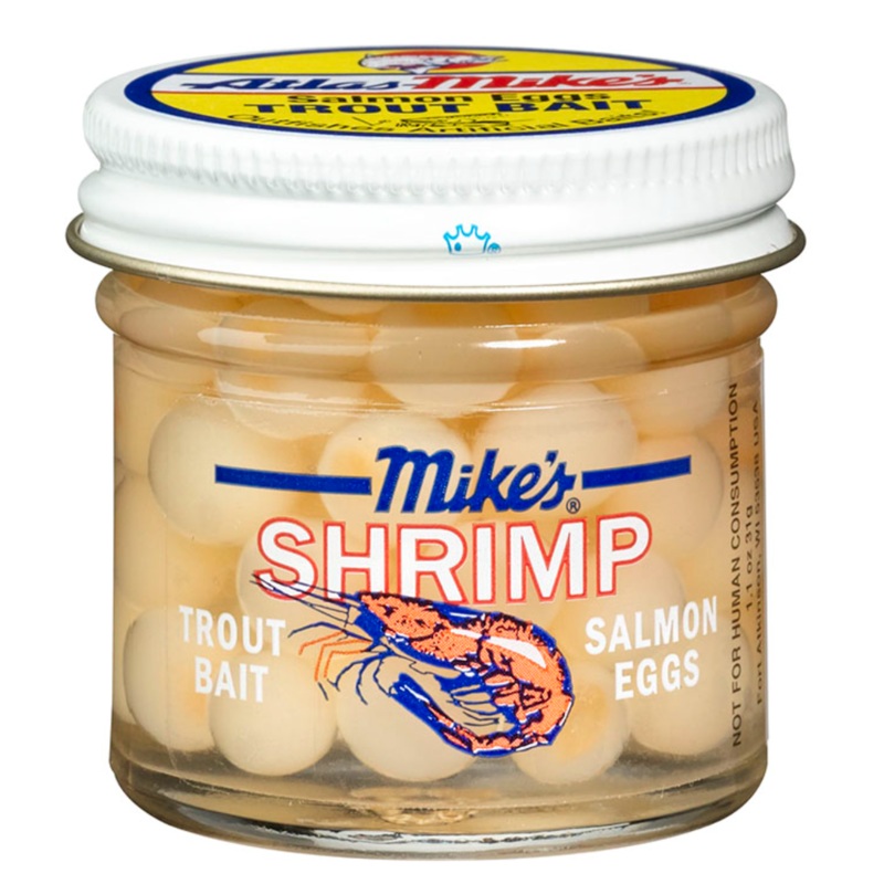 Mike’s Shrimp Salmon Eggs White 1.1 oz Jar