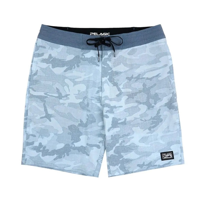PELAGIC DEEP DROP FISHING SHORTS FISH CAMO BLACK 36
