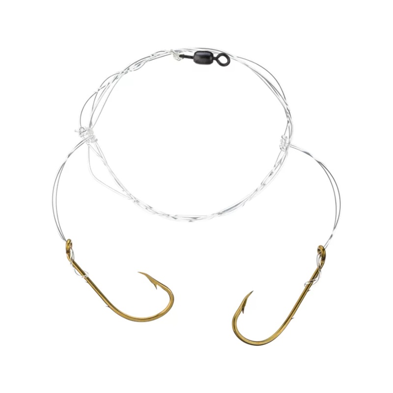 Tide Rite Hand Tied Fish Finder Striped Bass Hi-Lo Clam Rig, Gold (R750-50)
