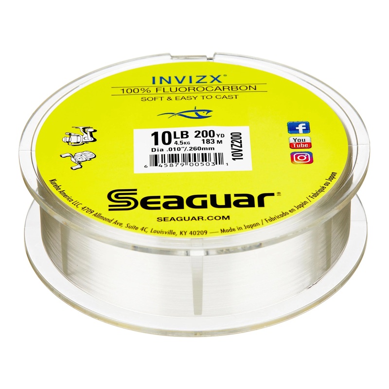 Seaguar Invizx 100% Fluorocarbon Fishing Line 200yd 10lb
