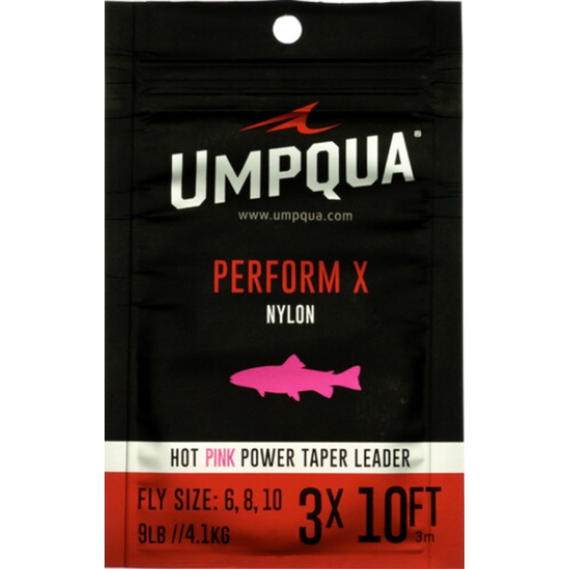 Umpqua Hot Pink Power Leader 10′ 3X