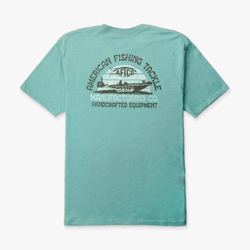 Aftco Skipping SS T-Shirt Aquifer Heather L