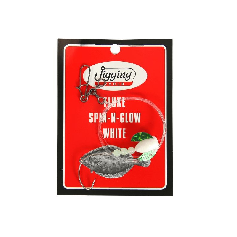 Jigging World Fluke Rigs with Spin & Glow White
