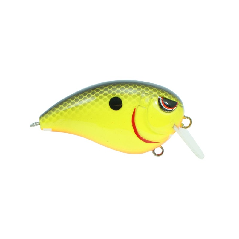 Spro Fat John 50 Crankbaits Chartreuse Black Back