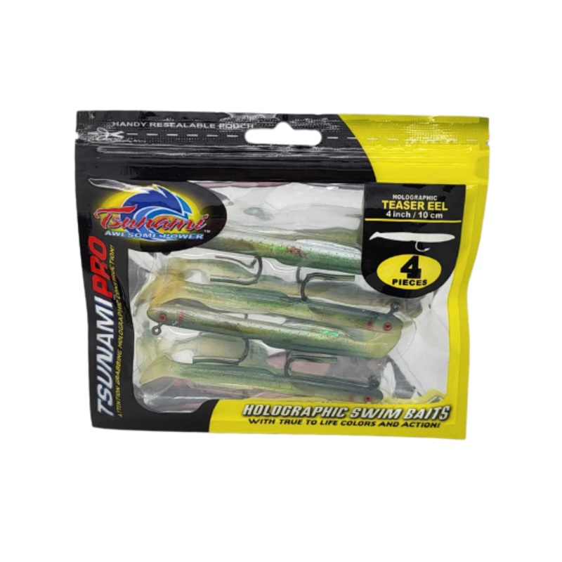 TSUNAMI 4″ HOLO TEASER EEL OLIVE BACK