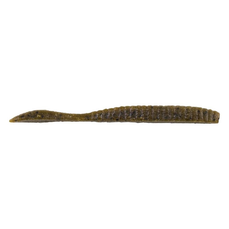 BERKLEY POWERBAIT MAXSCENT FLAT WORM Green Pumpkin 3.6″