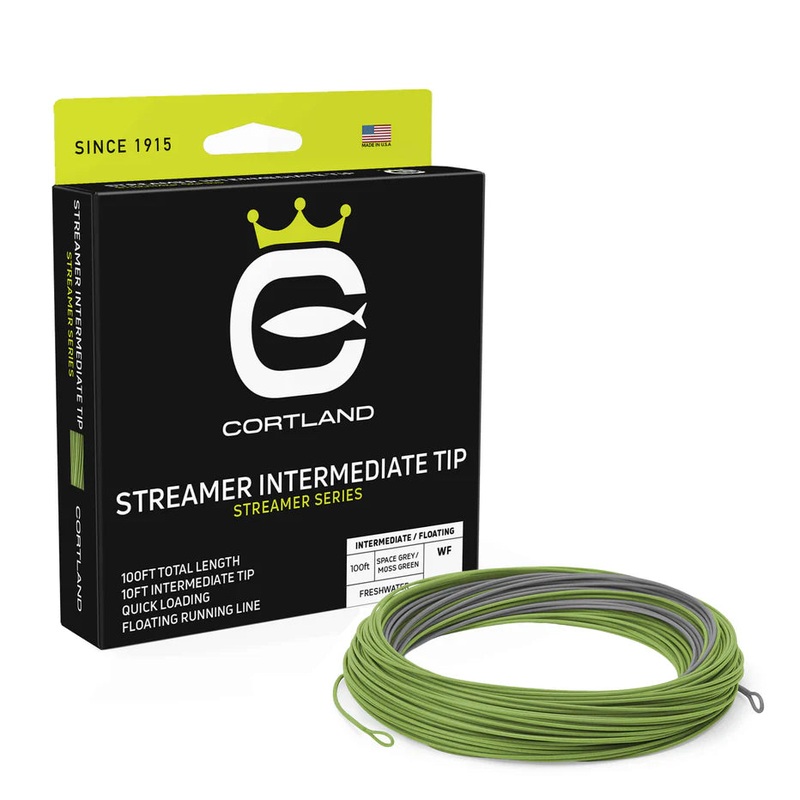 Cortland Streamer Intermediate Tip WF5I/F Space Grey / Moss Green