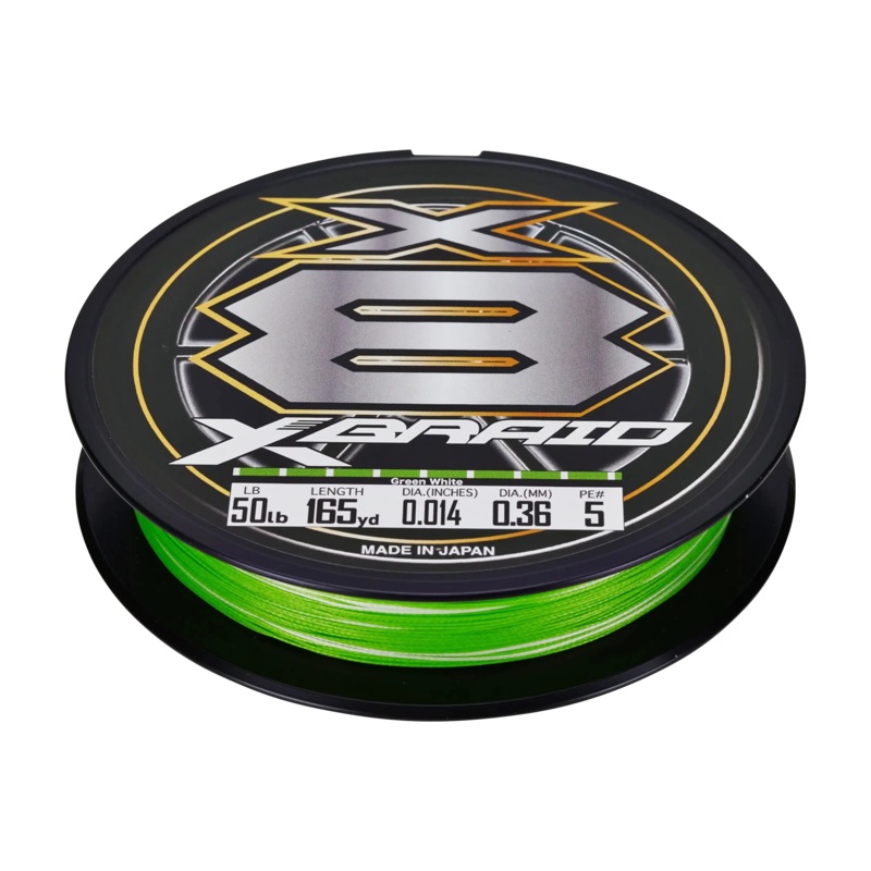 XBRAID X8 Braid 165 Yards 6LB Green White
