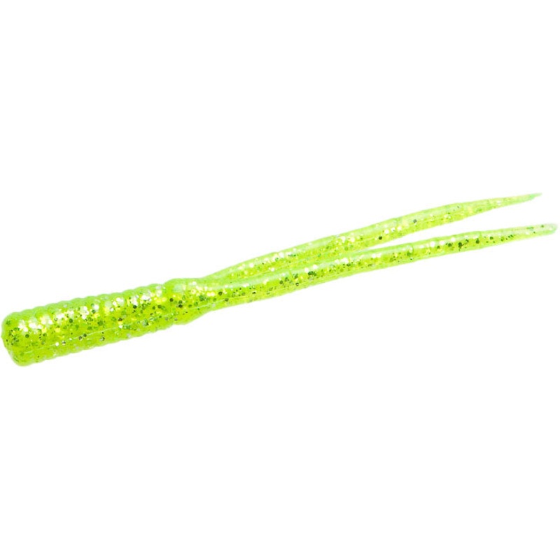 Zoom Split Tail Jig Trailer – 4 Inch Chartreuse Glitter