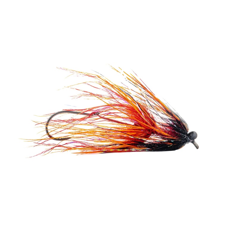 Aqua Flies Stu’s Mini Ostrich Intruder – Orange / Black (3-Pack) 27mm Orange / Black