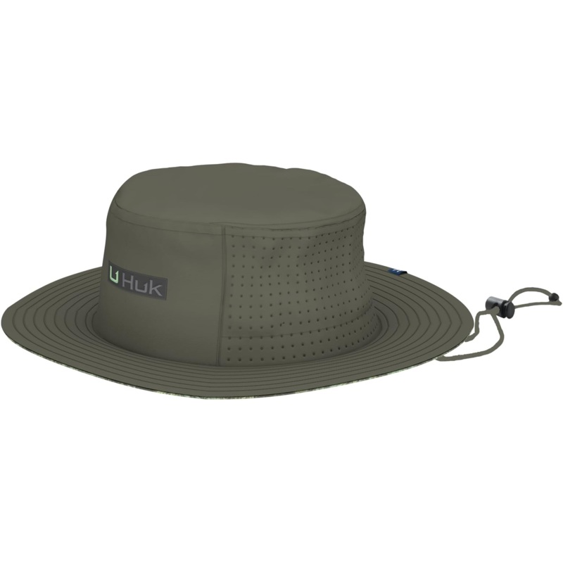 HUK AQUA DYE BUCKET HAT Moss Green