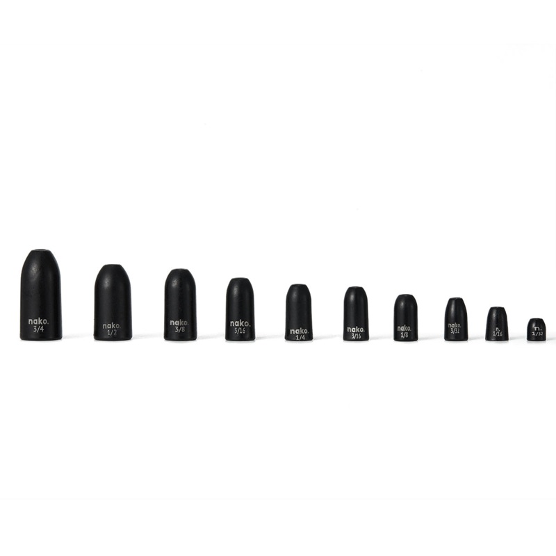NAKO TUNGSTEN WORM WEIGHTS Black 1/32 oz