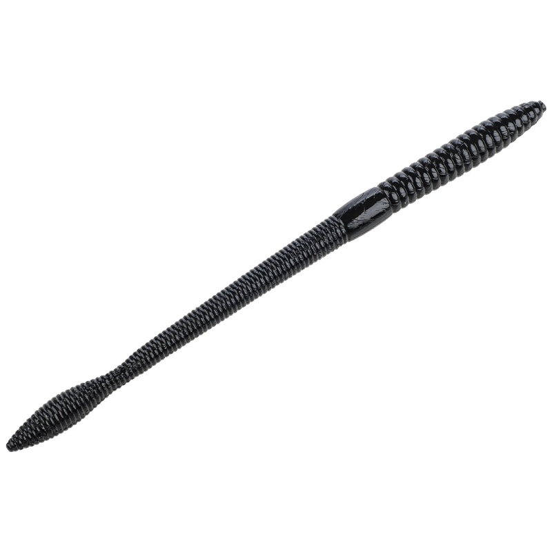 Strike King KVD Perfect Plastic Finesse Worm 6.5″ (12 Pk) Black